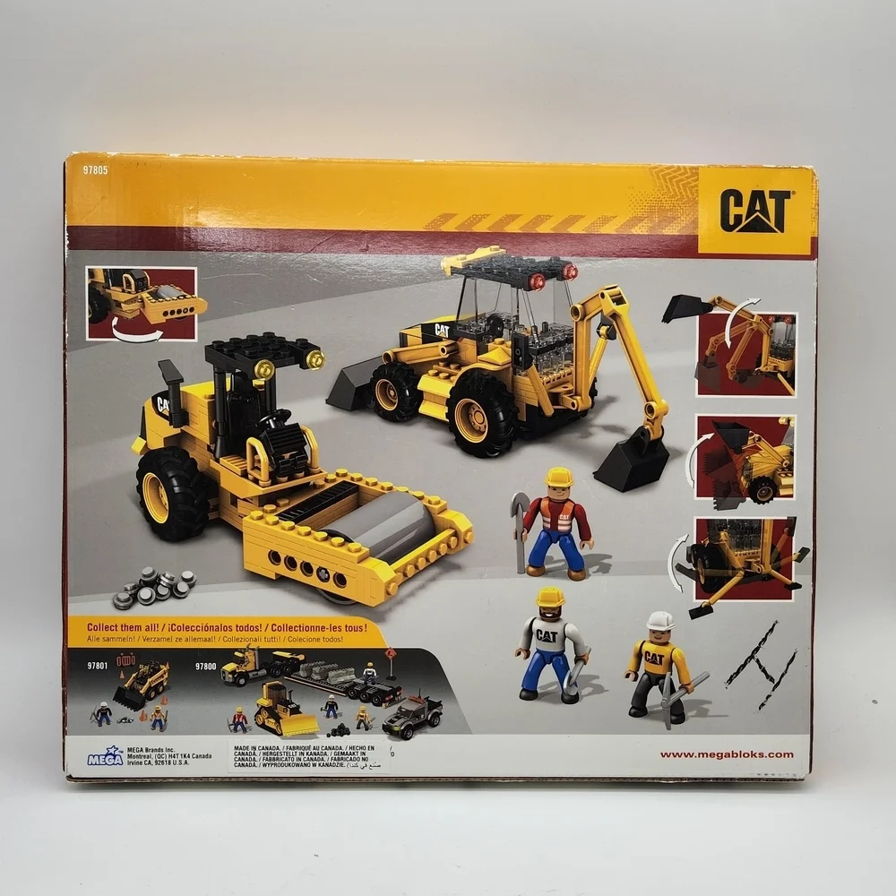 MEGA BLOKS 2013 AMERICAN BUILDERS CAT ROADBUILDING UNIT 332 PCS AGES 5+ #97805